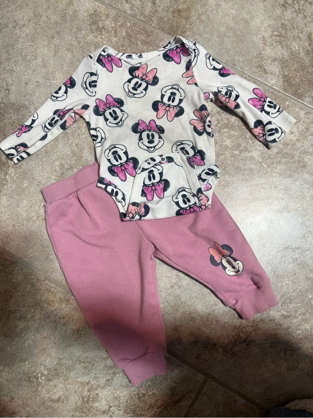 Disney Pink Minnie Mouse Two-Piece Matching Set